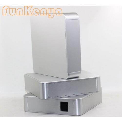 Curved Design DIY Aluminum Chassis Power Amplifier Preamplifier Headphone Amp DAC Decoding Shell Home Audio Box W214 H55 D215