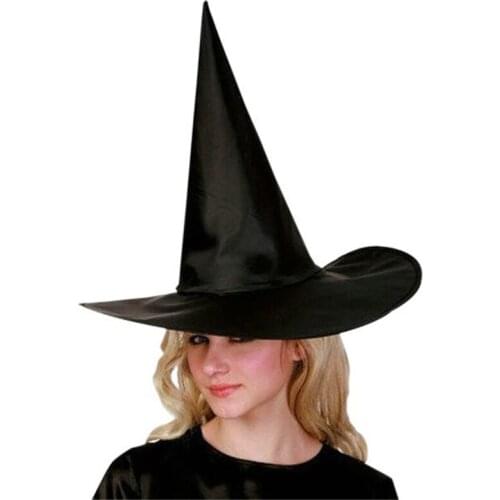 Jonggo 6Pcs Adult Womens Black Witch Hat For Halloween Costume Accessory Cap Festival Decoration #30ph