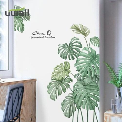 Creative Plant Wall Stickers Fridge Stickers Living Room Wall Decor Room Decoration Bedroom Decoration House Layout Door Sticker