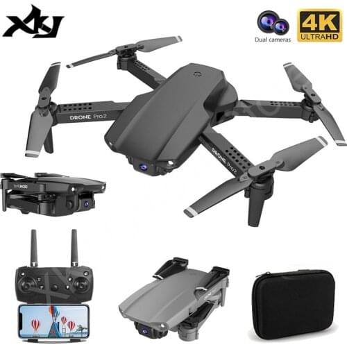 XKJ RC Drone 4K HD Dual Camera Professional Aerial Photography Dron Height Hold Foldable Quadcopter For Kid Gift Toys