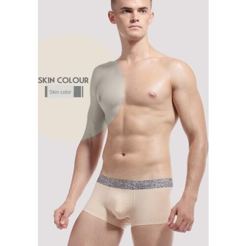 Men sexy soft Cotton Underwear Men high quality Breathable modal Boxer Shorts mens boxers Stretch seamless Panties lightweight