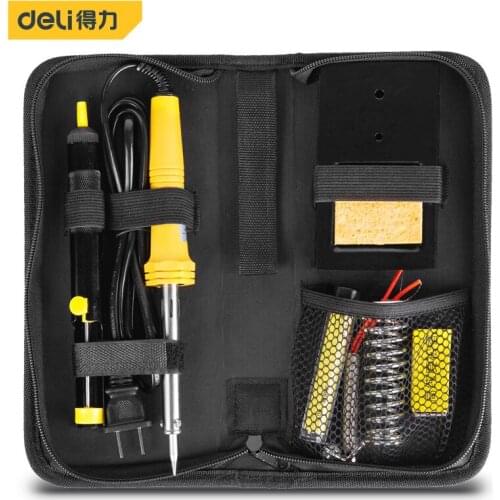 Deli DL393007 Electric Soldering Iron Cloth Bag Set 7 Piece Set Electrician Power Tools Tin Wire Welding Tools Fine Repair Tools