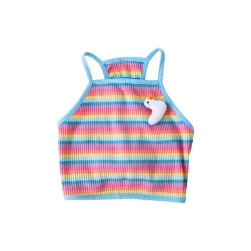 New Summer Dog Clothes for Small Dogs Pet Clothes Pretty Striped Dog Vest Elastic Cotton Puppies Sling Vest Skirt Pet Clothing