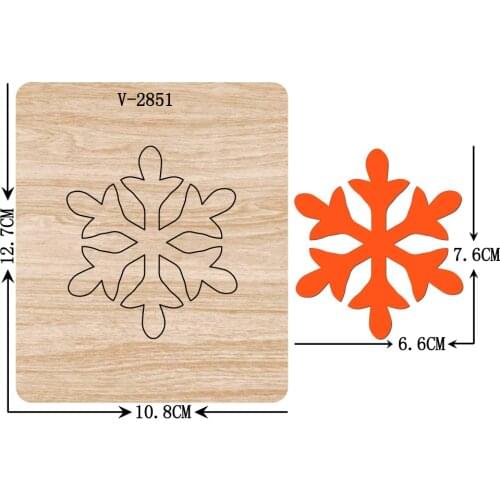 New snowflake wooden dies cutting dies for scrapbooking Multiple sizes V-2851
