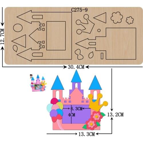 New Castle, photo frame Wooden die Scrapbooking C-275-9 Cutting Dies