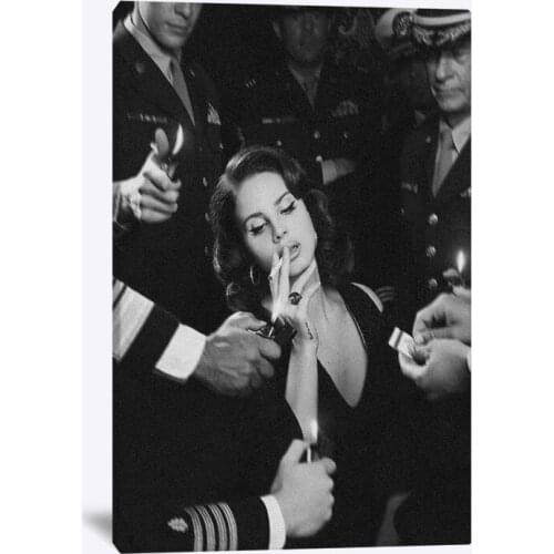 Lana del rey poster black and white Painting wall Art Canvas for Living room home bedroom study dorm decoration prints