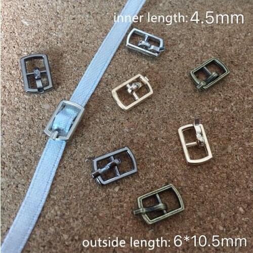 40pcs 4.5mm blyth doll clothing buckles mini doll bag buttons ultra-small Tri-glide buckle doll belt buckle shoes buckle