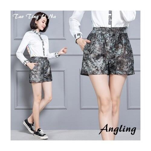 Top brand Women New 2020 Real Genuine Sheep Leather Shorts KS61 high quality