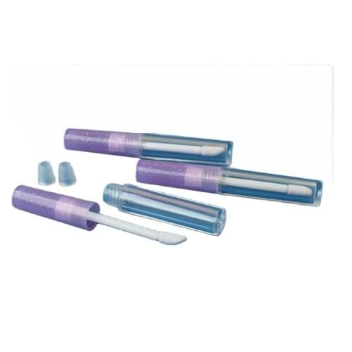 1.3ml clear plastic tube black/white/clear/blue/purple lid for lip gloss balm honey mascara eye liner skin care cosmetic packing