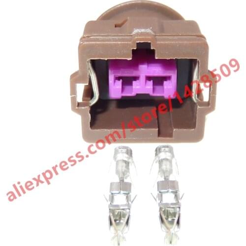 5 Sets 2 Pin Automobile Cable Wire Unsealed Brown Connetcor 3.5 Series Auto Wiring Terminal Plastic Socket
