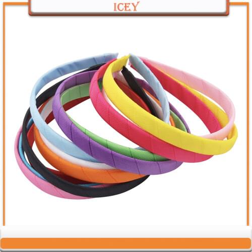 Girl Kids Women Hairbands Candy Colored DIY Headbands Headpiece Ribbon Wrapped Children Accessories Hair Band Boho Headwear