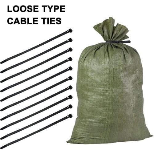10x Flood Control Bag Tie Straps Durable And Firm Cable Ties Heavy Duty Sack Bag Fasten Binding Belt