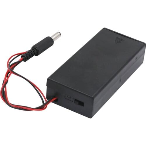 2x18650 Battery Storage Case Plastic Box Holder With Leads ON/OFF Switch