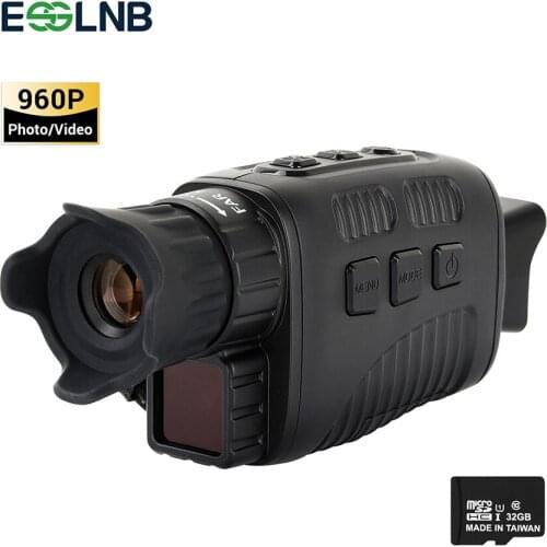 3-12X Monocular Night Vision with 1.5" TFT LCD 7 Grades IR Day and Night Vision 960P Camera Video Recorder 32G SD Card 200m View