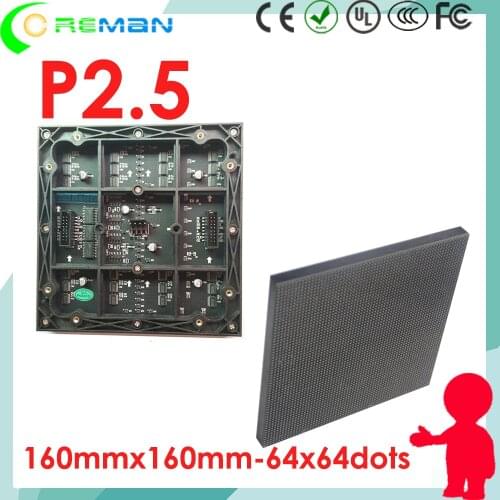 Aliexpress USA Canada modul p2.5 matrix rgb led module indoor led screen / module led p2.5mm rgb smd2121 64*64 pixel