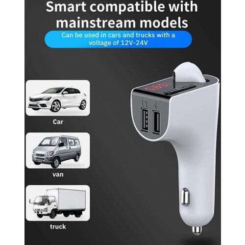 FM Transmitter Car Charger Car Bluetooth 5.0 FM Transmitter 5V/3.1A Dual USB Ports Charger Handsfree Car Kit FM Radio Adapter