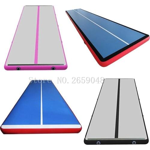 Free Shipping Air Track 5m/16ft,0.2m high Airtrack Gymnastics Tumbling Mat Inflatable Tumble Track with Electric Air Pump