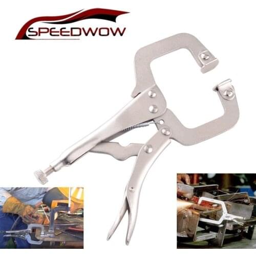 C Clamp Weld Clip Woodwork Tenon Locator Grip Vise Lock Jaw Swivel Pad Wood Fix Plier Pincer Tong Work Alloy Steel Hand Tool