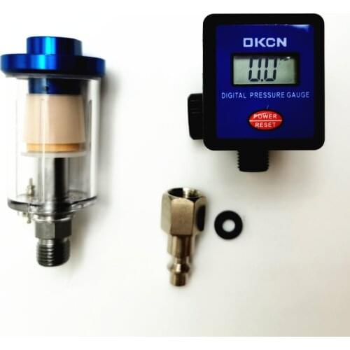 Digital adjust Regulator & air spray In-line Water Trap Filter Spray Gun digital Regulator Air Filter Air Regulator
