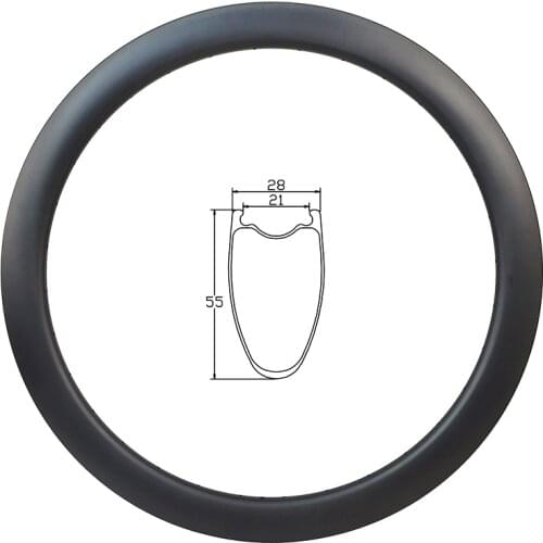 700C 55mm disc clincher tubeless carbon rim 28mm wide UD 3K twill 12K 24 28 32 36 Holes all road gravel bicycle wheel part