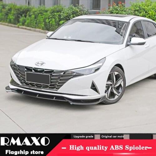 For Elantra Body kit spoiler 2021-2022 For Hyundai Elantra J- Rear lip spoiler front shovel Bumper Diffuser Bumpers Protector
