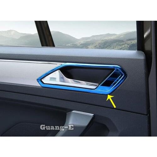 For Volkswagen VW TiguanL Tiguan L MK2 2016 2017 2018 2019 2020 Car Cover Stick Trim Door Handle Bowl Frame Armrest Handrail