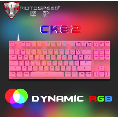 Motospeed English/Russian/Spanish Gaming RGB Mechanical Keyboard LED Backlight USB Wired Ergonomics Keyboards For Computer Gamer