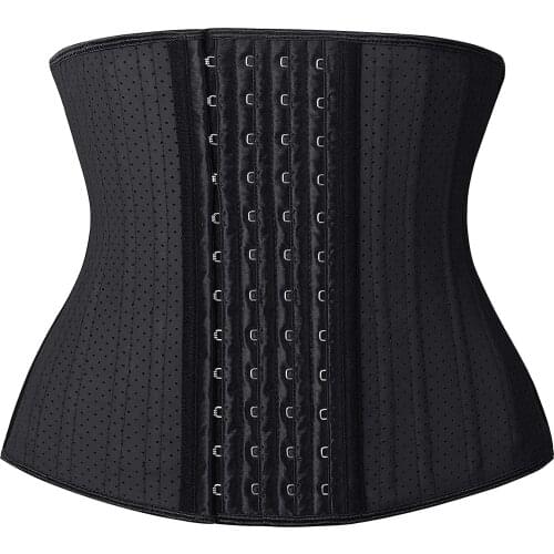 Latex Waist Trainer for Women 4 Hooks Waist Cincher Corset Hourglass Body Shaper Girdle