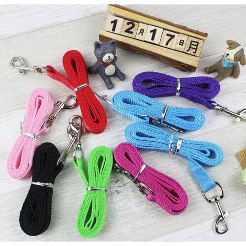 Width 1.5cm Long 120cm Nylon Dog Leashes Pet Puppy Training Straps Black/Blue Dogs Lead Rope Belt Leash #202128