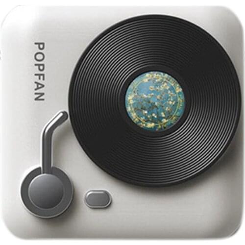 New Creative Record Player Humidifier, Neck Fan, USB Desktop Spray Humidifier, Lazy Neck Fan