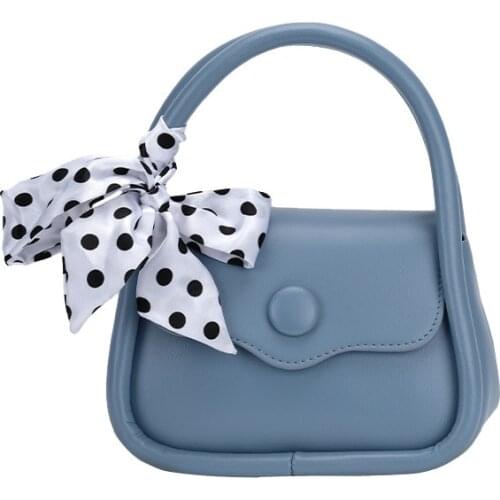 Solid Color Mini Shoulder Bags Women Hand Bag Silk Scarf Square Bag Soft PU Leather Crossbody Female Chain Bag Lock Purses