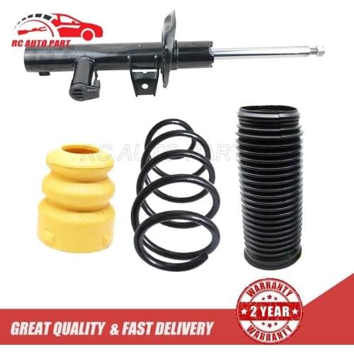4PCS 1Set Front Shock Absorber + Dust Cover + Coil spring + Buffer Stop For VW Passat CC Golf Tiguan w/ADS 3C0413031D 3C0413031A