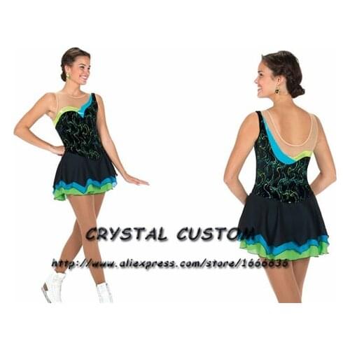 Figure Skating Dresses For Girls Graceful New Brand Ice Figure Skating Dresses For Competition Kids DR3743
