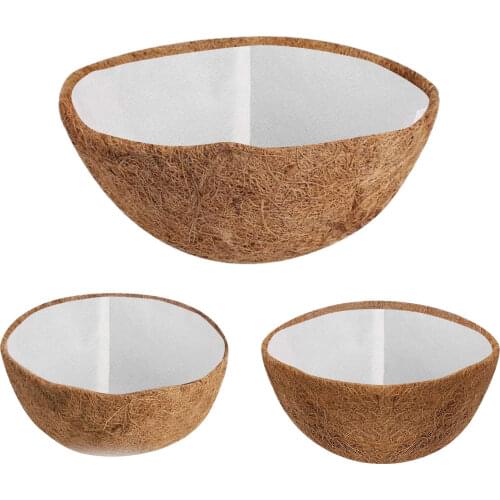 Coconut Palm Liners For Hanging Flower Pot Round Gardening Mix Soil Lock Design Mat Flower Pot Plant Transplant Cushion