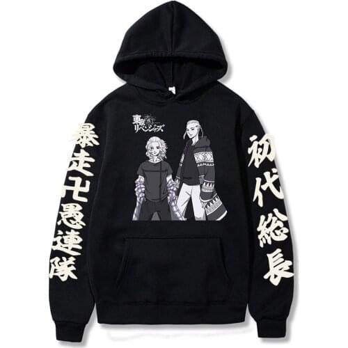 Anime Tokyo Revengers Mikey Graphic Long Sleeve Hoodies Harajuku Sudadera Sweatshirts