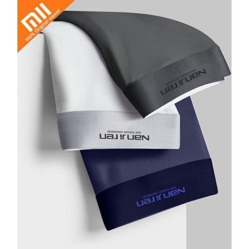 Xiaomi 3pcs Graphene Antibacterial Men Underwear Men Boxer Utra-thin Ice Silk Shorts Male Panties Man Breather Underpants