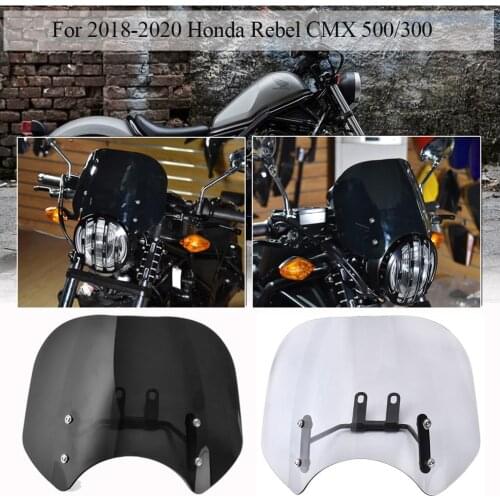 Motorcycle Windscreen Windshield Deflector Fly screen For 2018 2019 2020 Honda Rebel CMX 500 300 CMX500 300 Motor Accessories