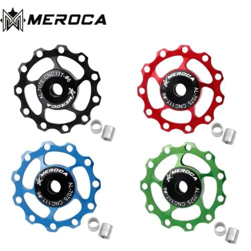 MEROCA 11T/13T 7005 Aluminum Aolly Sealed Bearing Jockey Wheel,Rear Derailleur Pulley,Metal Bearing Jockey Wheel