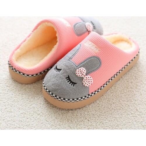 Women Winter Slippers Warm Plush Cartoon Rabbit Lovers Home Floor Slipper Anti-slip Female Indoor Soft Shoes Ladies Footwear