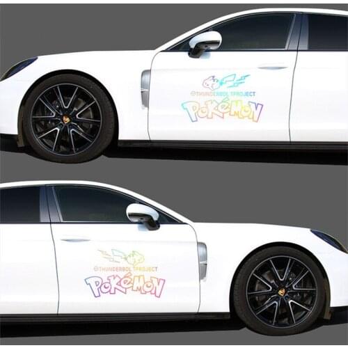 1pcs Anime Pokemon Car Cool Sticker Kawaii Pikachu Cartoon Decal Glass Laptop Stikers Kids Toys Gifts