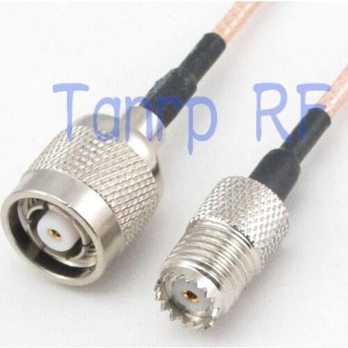20inch MINI UHF female jack to RP TNC male plug RF adapter connector 50CM Pigtail coaxial jumper cable RG316 extension cord