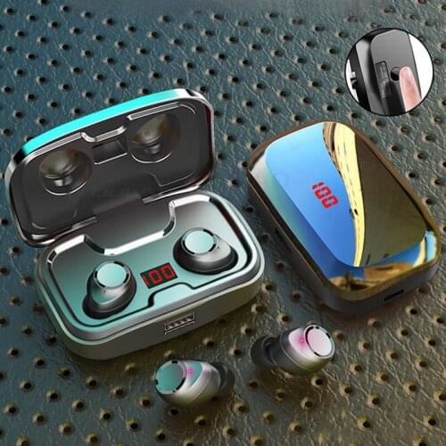 2021 TWS Bluetooth 5.0 Earphones Sports Waterproof Wireless Headphones Charging Box 9D Stereo Earbuds Headsets For Android IOS