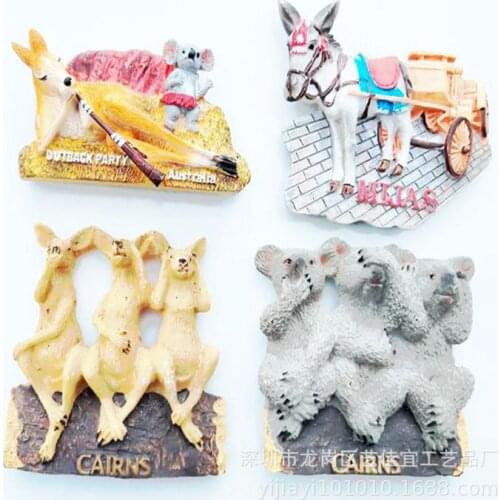 3D Resin Fridge Magnets Australia Kangaroo Refrigerator Paste Cute Koala Message Stickers Cairns Mijas Dutback Party Souvenirs