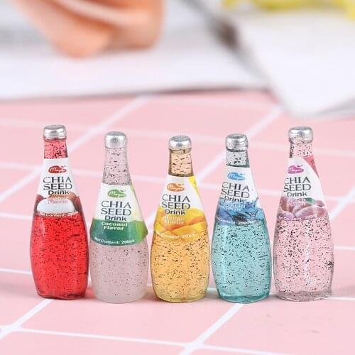 5Pcs Mini Juice/Beer Bottle DIY Charms Toys Filling Material Slime Accessories Beverage Bottle Model Tool Toys Kids Funny Toys