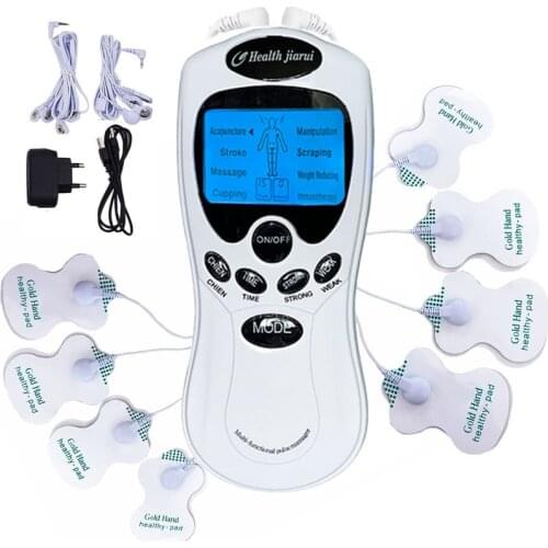 8 Pads English Keys Herald Tens Acupuncture Body Massager Neck Back Digital Therapy Machine For Back Neck Foot Leg Health Care