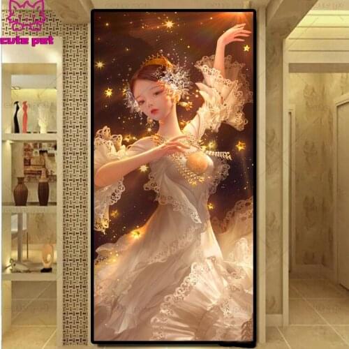 Diamond Embroidery cartoon girl Full Square Painting dancer woman Rhinestone Pictures Cross Stitch Kit Diamond Mosaic Beaded art
