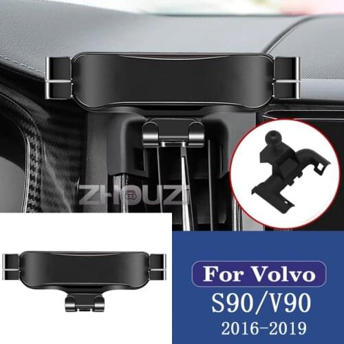 Car Mobile Phone Holder Gravity Mounts Stand GPS Navigation Bracket For Volvo S90 V90 2016 2017 2018 2019 Car Accessories