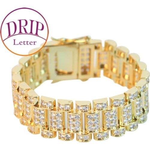 Men’s Bracelet Watch Link Design Hip Hop Rock Street Jewelry