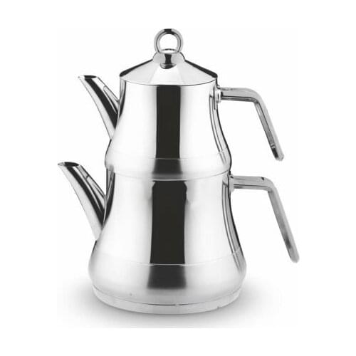 Lines Stainless Steel Teapot Set Mini size 2 Handle With Lid