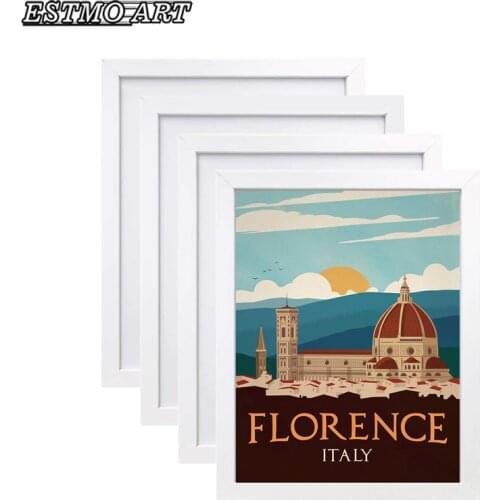 Black White Natural Wood Frame A3 A4 Solid Simple Photo Frame for Picture Wall Art Picture Frame for Family Photo Wall Home Deco